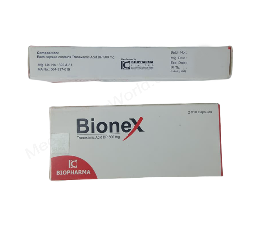 Bionex- Generic Tranexamic Acid- Biopharma Limited