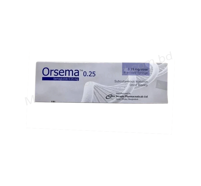 Buy Orsema 0.25mg/ 0.188ml- 0.5mg/ 0.375ml online- Generic Semaglutide-  Incepta Pharma